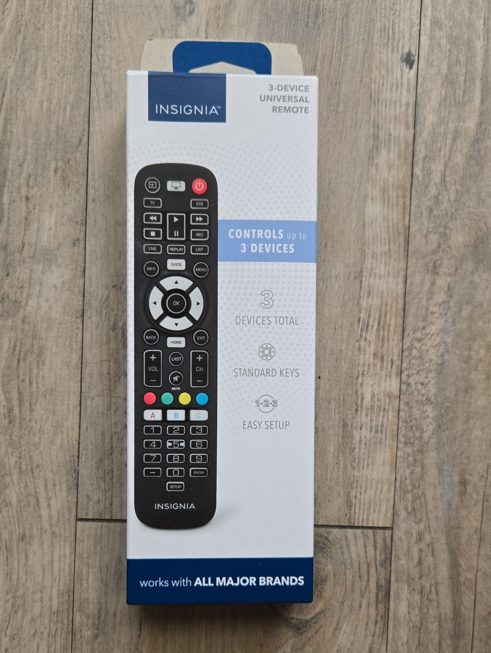 Insignia Black 3-Device Universal Remote